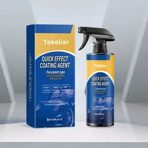 Tokelixr Car Coating Spray, Nano Ceramic Quick Coat Sealing Glaze Wax Spray, Silica Waterproof Dustproof Anti-UV Scratch Resistant, Restore Shine Auto Paint Renewal Maintenance Liquid