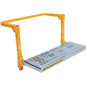 21.5" x 7.3" Adjustable Truck Tire Step, Foldable Non-Slip Platform, 300-lb Capacity, Fits Up to 31" Tire Diameter - Ideal for Car Repair and Maintenance