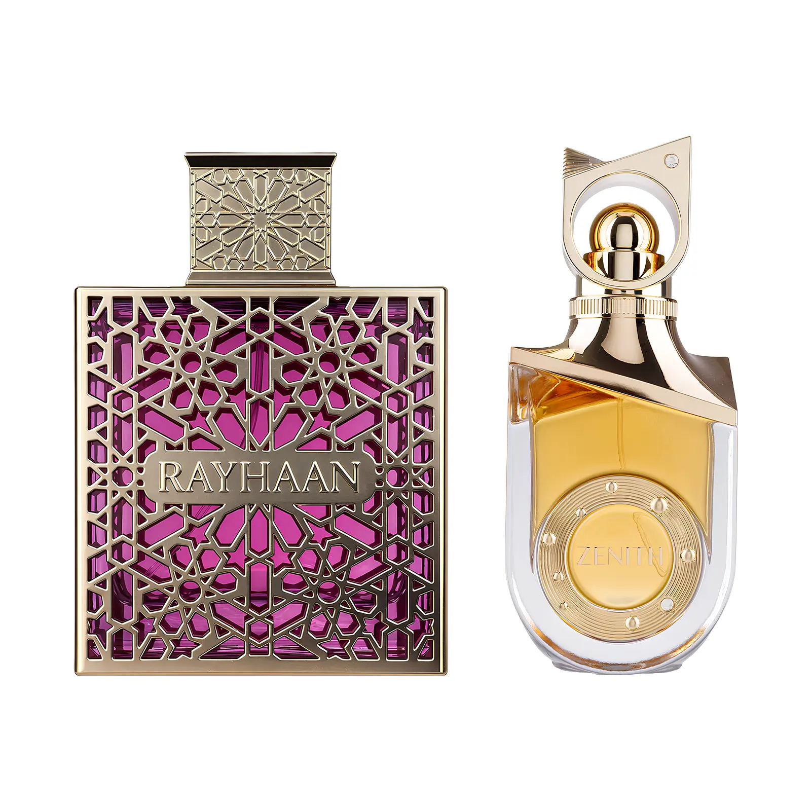 Strawberry Aura & Vanilla Silk 2 Piece Bundle for Unisex (3.4 Ounce, Riiffs Zenith Extrait de Parfum Spray + 3.4 Ounce, Rayhaan Kiss Eau de Parfum Spray)
