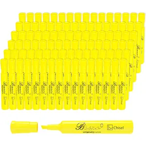 Highlighters Bulk Pack, 96 Count, Chisel Tip,Fluorescent Yellow, suitable for Adults Highlighting Planner Notes, Office School Supplies