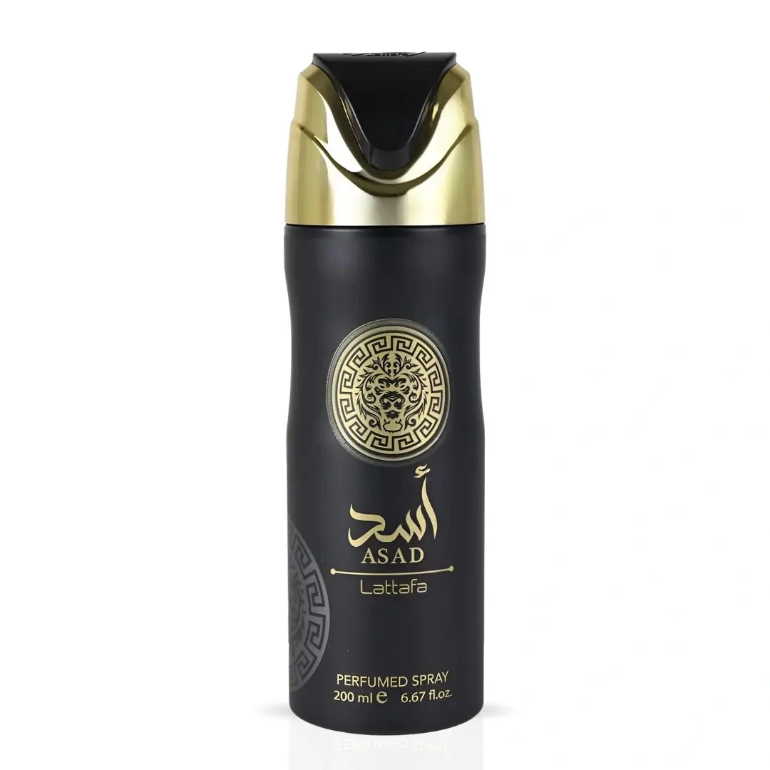 Asad Deodorant Spray 200ML (6.67 OZ) by Lattafa | Best Scent For a Lasting Impression. Asad Deodorant Spray 200ML (6.67 OZ) by Lattafa | Best Scent For a Lasting Impression.