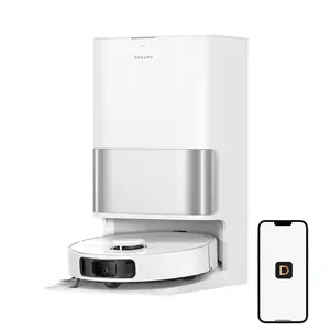 【Flagship Upgrade 2026】 DREAME D30 Ultra Robot Vacuum and Mop, 25,000Pa Powerful Suction, All-in-One Base Station with 100 Days Auto-Empty, MopExtend Tech for Edge Cleaning, Smart Obstacle Avoidance, White