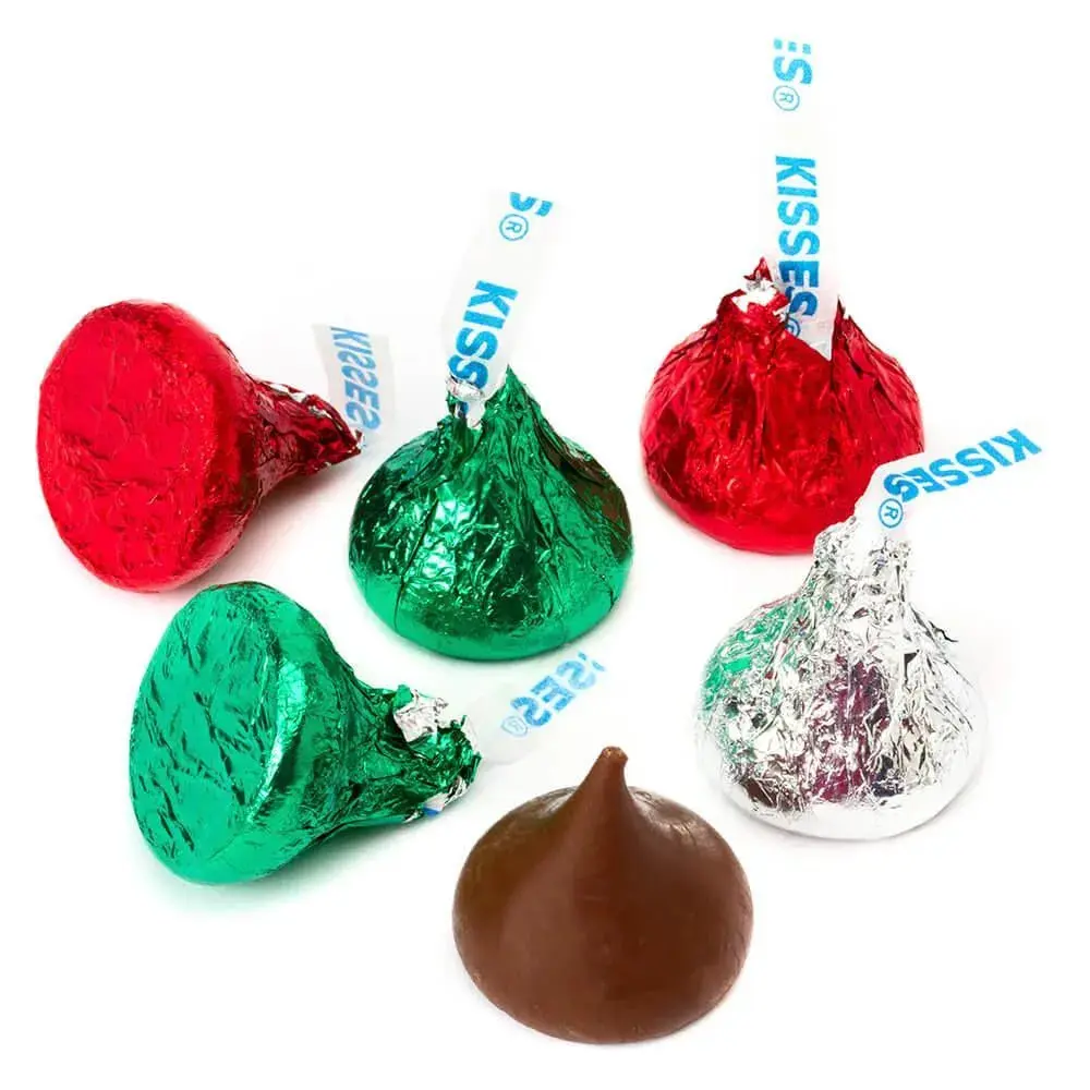 Hershey's Kisses Christmas Foiled Milk Chocolate Candy: 335-Piece Bag Hershey's Kisses Christmas Foiled Milk Chocolate Candy: 335-Piece Bag