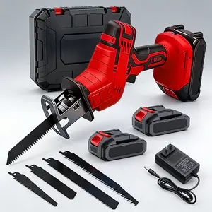 Reciprocating Saw, 3500RPM Brushless Power Cordless Reciprocating Saw with LED Light, Tool-free Blade Change 4 Saw Blades Portable Reciprocating Saw for Wood PVC Cutting