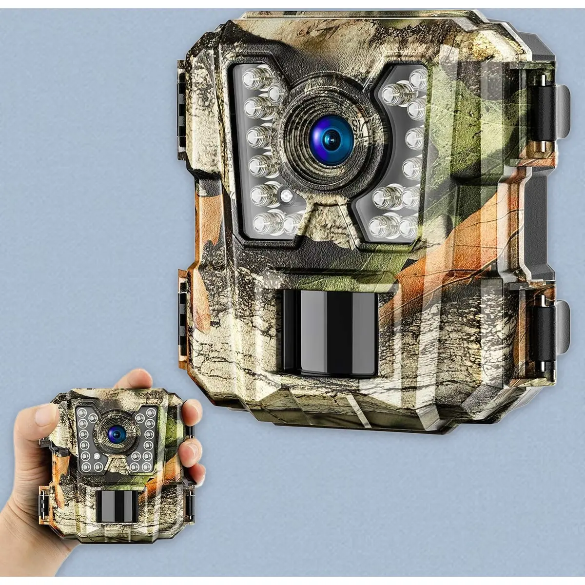 Compact Mini Trail Camera - 24MP, 1080P HD, Motion-Activated, IR Night Vision, Waterproof Deer Cam for Outdoor Wildlife Monitoring, Hunters