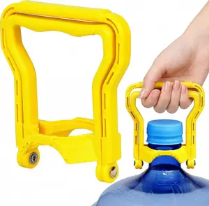5 Gallon drinking Water Bottle Handle, Heavy-Duty Water Jug Holder for Easy Carrying, Dual-Mode Design (Single/Dual-Person Lift), Ergonomic Grip – Fits Standard 5-Gallon Jugs（Yellow）