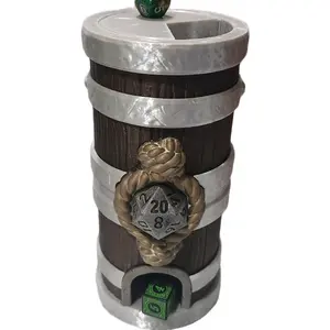 Barrel Design Twisting Dice Rolling Tower