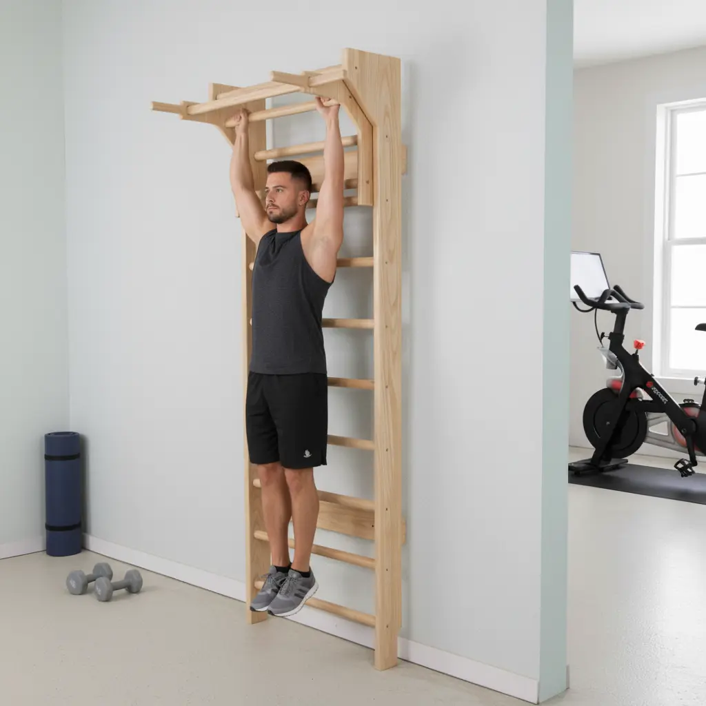 2in1 Wooden Wall Stall Bars - Swedish Ladder