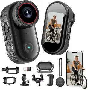 Mini Body Camera 4K Wearable Action Camera with 1.47” HD Screen 140° Wide Angle Magnetic Necklace Mounts APP Sharing Loop Recording POV Cam for Work Sports Pets Daily Life Full Waterproof
