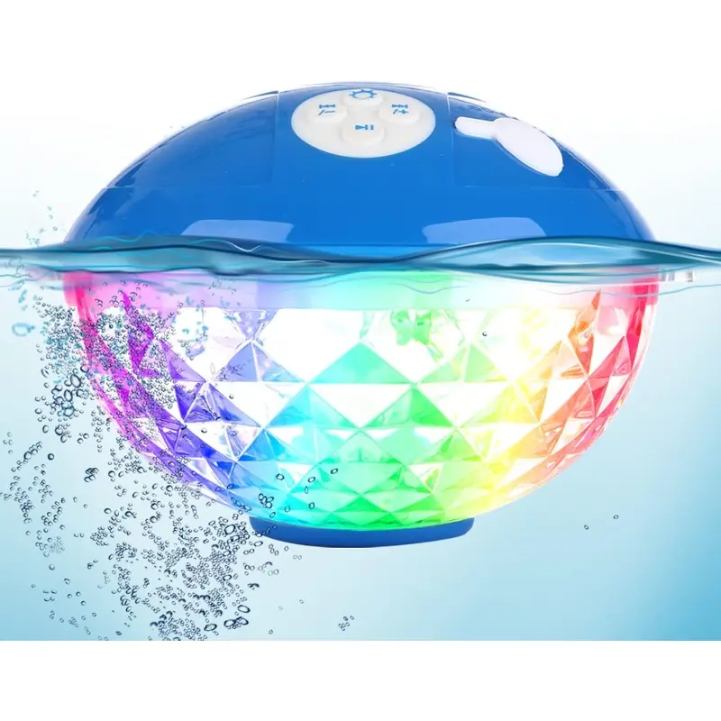 Pool Speakers with LED Lights,IPX7  Floating Speaker,Stereo Sound,Built-in Mic, Shower Speaker for Hot Tub,Kayaking,Outdoor Travel,Picnic (Updated) Audio Smartphone