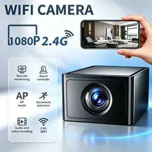Smart Mini Wireless WiFi Home Security Camera, Infrared Night Vision & Smart Motion Alert, 24H Loop Recording, Phone APP Remote Live View, Cloud & SD Dual Storage, 2.4GHz WiFi Indoor Surveillance Cam for Baby Monitor, Pet & Car Monitoring