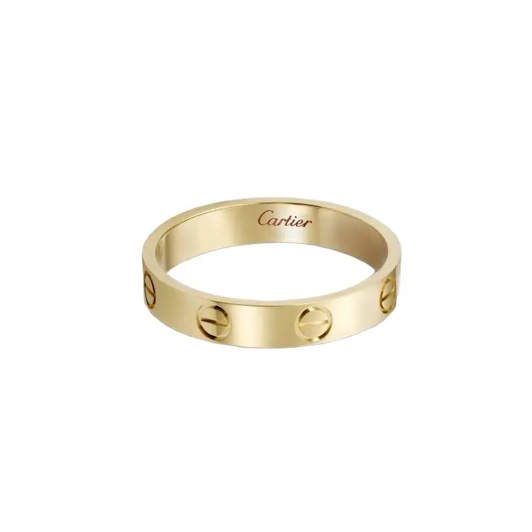 Pre-owned Cartier LOVE Ring Small Model yellow gold，plain