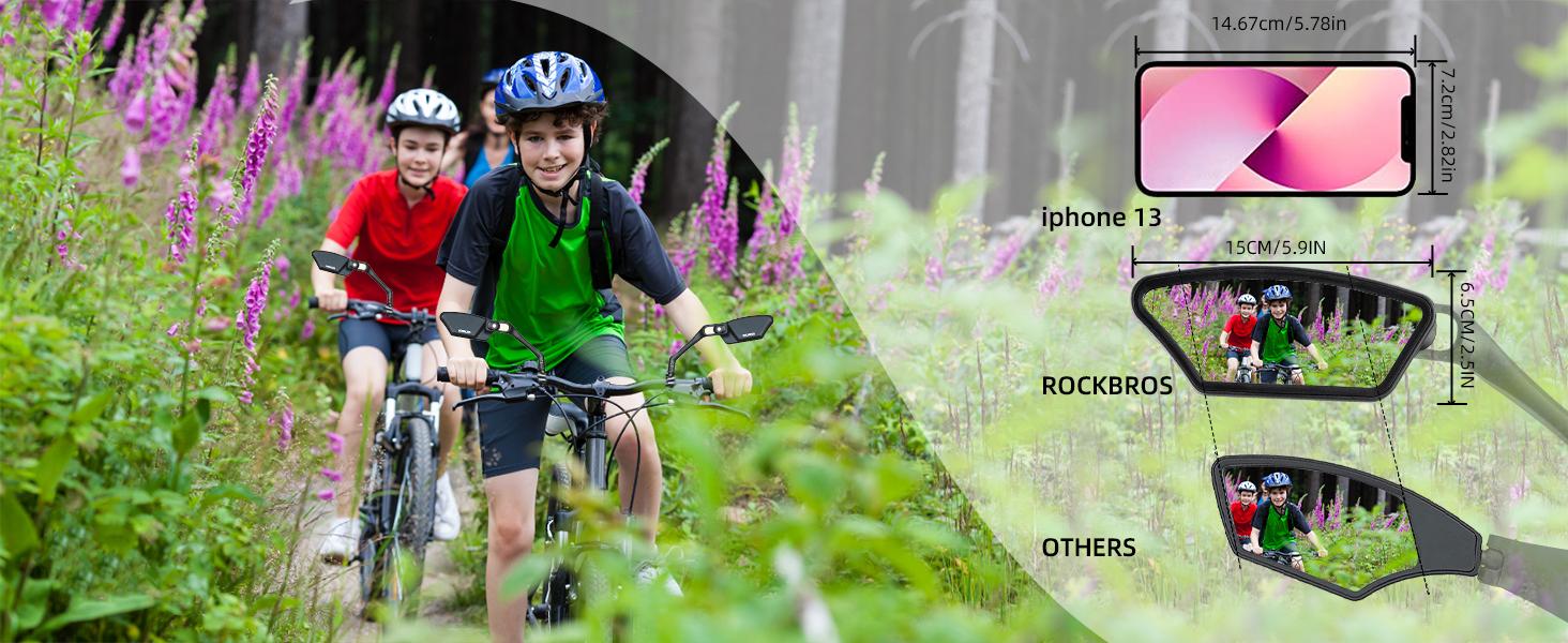 ROCKBROS Bike Mirrors for Handlebars - HD Blast-Resistant Bicycle Mirror for Ebike - 360 Degree Adjustable Bike Rear View Mirror - Left and Right ROCKBROS Bike Mirrors for Handlebars - HD Blast-Resistant Bicycle Mirror for Ebike - 360 Degree Adjustable Bike Rear View Mirror - Left and Right