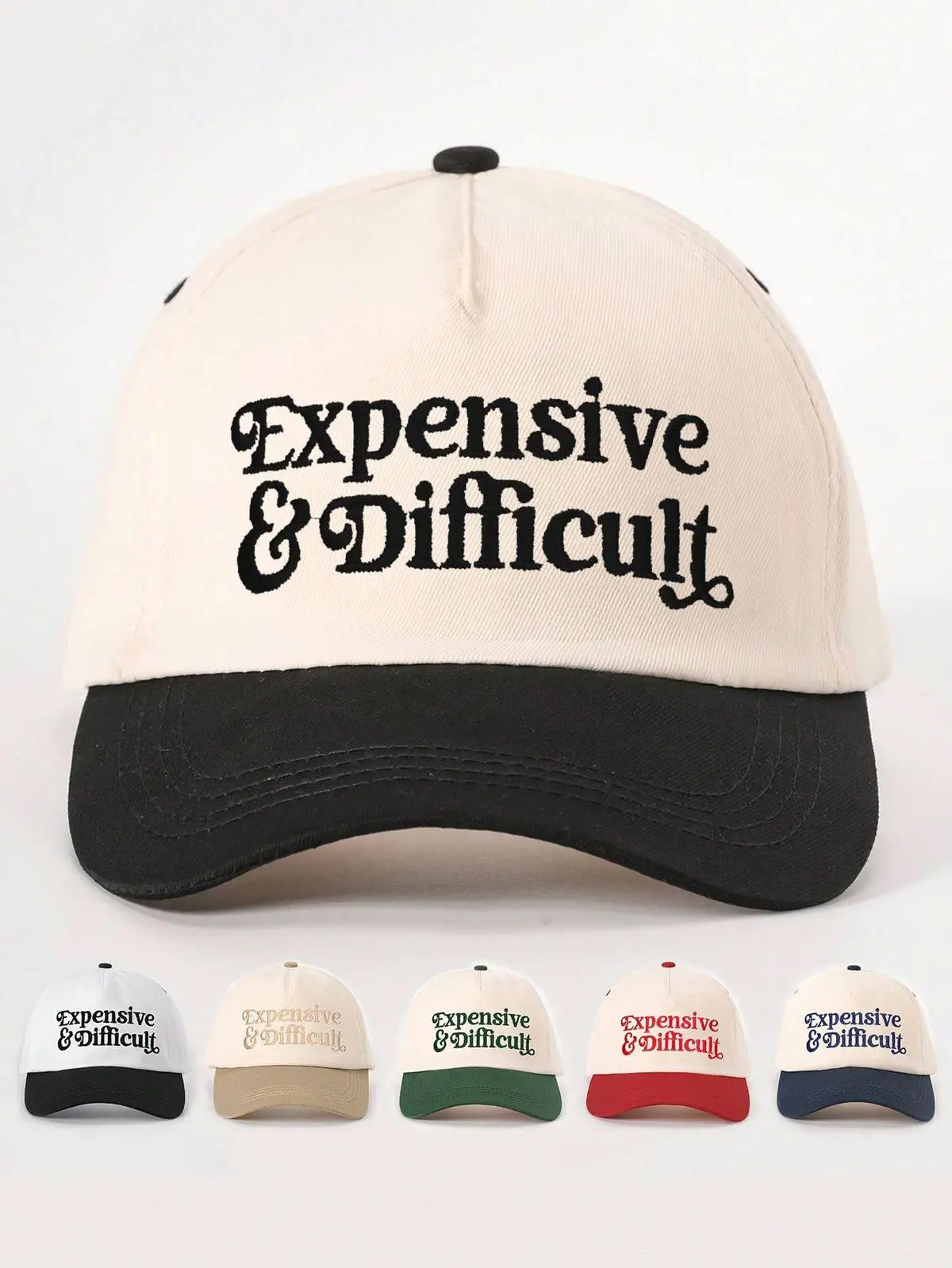 Unisex High-Quality Embroidered Statement Baseball Cap - Adjustable Snapback, Streetwear Graphic, Black Print, Burgundy Quality Cap for Year-Round Casual Outings, Men's Headwear, Quality Caps, Men's Snapback Hats