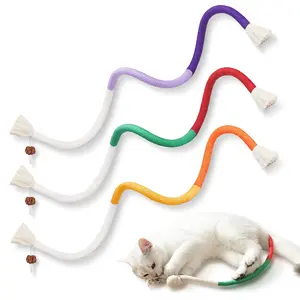 Cat Toys Chew Ropes,3Pcs Sisal Rope Chew Toys for Indoor Cats, Interactive Kick & Teeth Cleaning Toys for Kittens, Safe Toy for All Breeds
