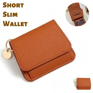 Women's Elegant Minimalist Slim Compact Design Stylish Wallet, Mini Size Trifold Wallets Structure Versatile Handbag, Rfid Theft Protection, ID Window Coin Pocket, Perfect Gift Choice, Rfid Blocking Purse