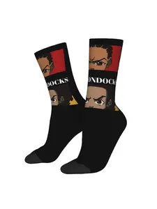 1 Pair Funny The Boondocks Retro Harajuku Hip Hop Novelty Pattern Sock Socks Men