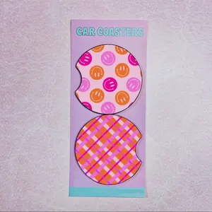 Happy Gingham Coasters