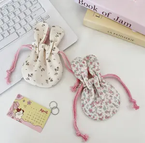 【BunnyLulu】Cute Drawstring Bag with Rabbit Ears – 2 Pack Storage Pouch for Travel, School, Office & Daily Use, Organizes Cosmetics & Accessories