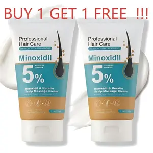 5% Minoxidil & Keratin Scalp Massage Cream Hair Growth Treatment for Men & Women Nano Foam Essence Easy Absorb Scalp Refreshing Haircare Buy 1 Get 1 Free