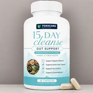FoSoCang-15 Day Cleanse - Gut and Colon Support | Caffeine Free | Advanced Formula with Senna, Cascara Sagrada, & Psyllium Husk | Non-GMO | 30 capsules /Healthcare,Dietary,Supplement,Fitness,Vitamin,Edible
