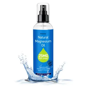 Natural Magnesium Oil Spray for Feet 8oz Size(25mg Magnesium Per Spray)-Rapidly Absorption,Quick Drying Without Residue,Gentle to The Skin-Unflavored