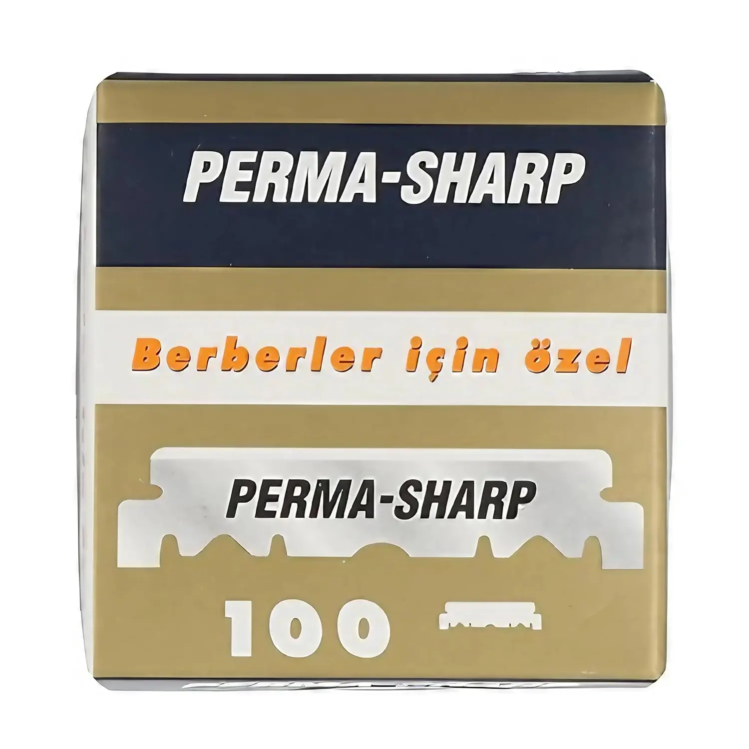 100 Perma-Sharp Straight Edge Razor Blades 100 Perma-Sharp Straight Edge Razor Blades