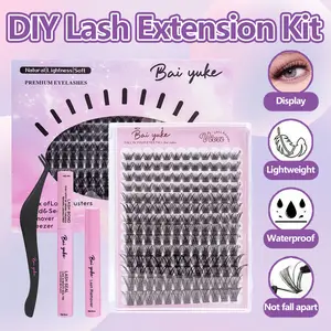 Baiyuke Viva Lash Cluster Set Voluminous & Dramatic Lash Extension Kit Feather-light lash clusters, waterproof & long-lasting lash adhesive + sealant Includes precision tweezers & lash remover for easy removal Effortless DIY lash extensions at home
