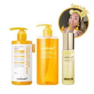 [NEW] [medicube] Cora's Confident Pits Kit | Includes Kojic Acid Turmeric Peel Shot, Kojic Brightening Body Wash, Kojic Gold Vita Jelly Mist Serum