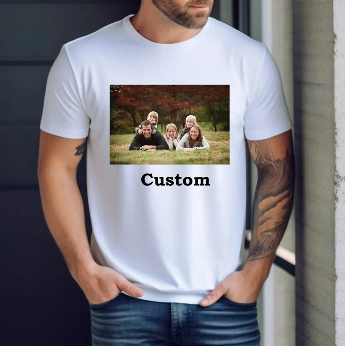 Custom Men's Shirt, Custom  & Photo Shirt, Personalized Dad T-shirt, Customized Shirts, Custom Shirts, Personalized Gift Shirts For Him