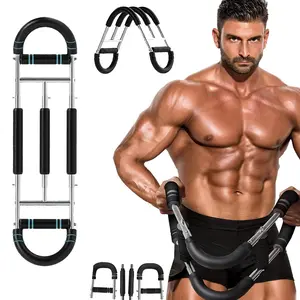 Arm Trainer Adjustable Chest Workout Equipment for Men U-Shaped Pilates Spine Corrector Hand Grip Strengthener Portable Spring Resistance Home Fitness Gear Stainless Steel Full-Body Workout TikTokShopBlackFriday