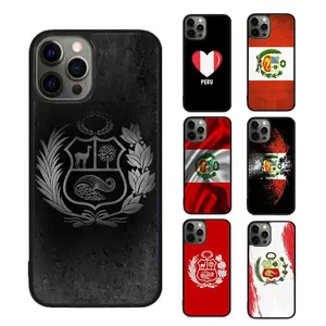 Peru Flag Coat Of Arms Phone Case cover For iPhone SE2020 15 16 14 13 Pro Max Fundas 12 11 Pro Max 8 PLUS 7PLUS mini mobile