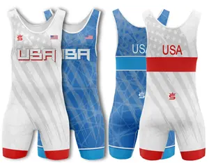 USA Reversible  Wrestling Singlet, With two stylish options in one garment, these singlets offer supreme quality, style, and affordability