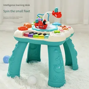 Multi-Functional Ocean World Theme Table Toy for Children - Educational Toy with Music and Sensory Features, Engaging Toddler Sensory Training Toys abc  magnets educational gift
