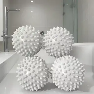 Reusable Laundry Balls, Pile Remover Dryer Balls, Fabric Softener Balls, Anti-Static Design, No Power Needed, 4 Pack