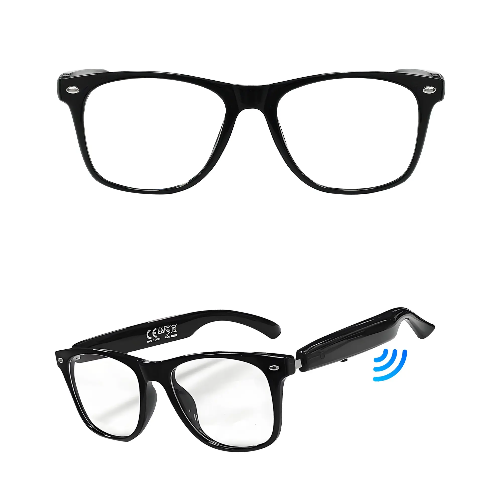 Al Smart Glasses with 4K HD Camera - Video Recording Glasses with Audio, Bluetooth Wireless Sunglasses with Camera forMen, Real-Time Translation, Hands-Free Music&Calls, Outdoor Sports Travel, Multifunctional Smart Glasses, Wearable Tech Glasses