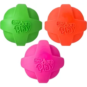 Dura Play Ball for Medium to Large Dogs Assorted Color, 3 Dura Play Balls