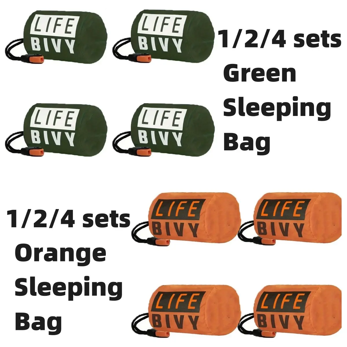 Emergency Survival Sleeping Bag, Warm Bivy Bag, Survival Blanket, Mylar Emergency Blanket for Outdoor Camping and Hiking, Essential Emergency Survival Supplies, Survival Gear