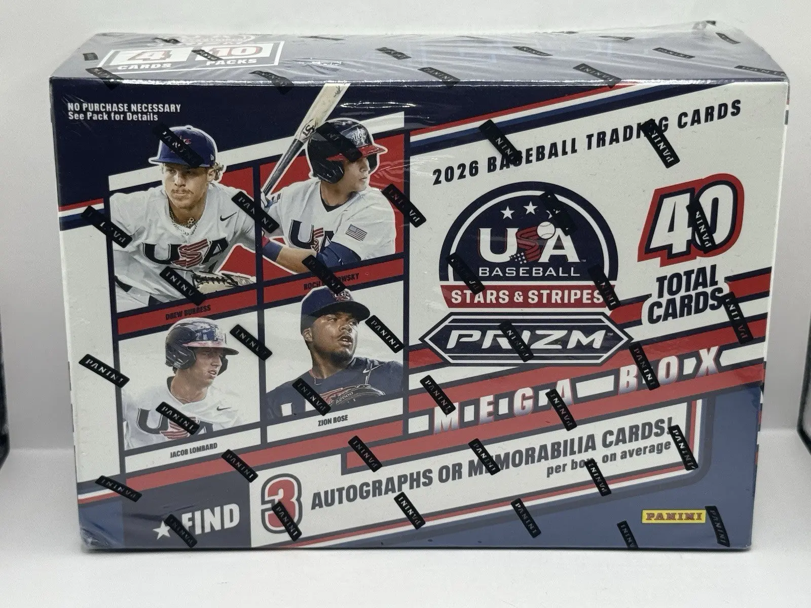 2026 Panini Prizm USA Baseball Stars & Stripes Mega Box - Factory Sealed - R
