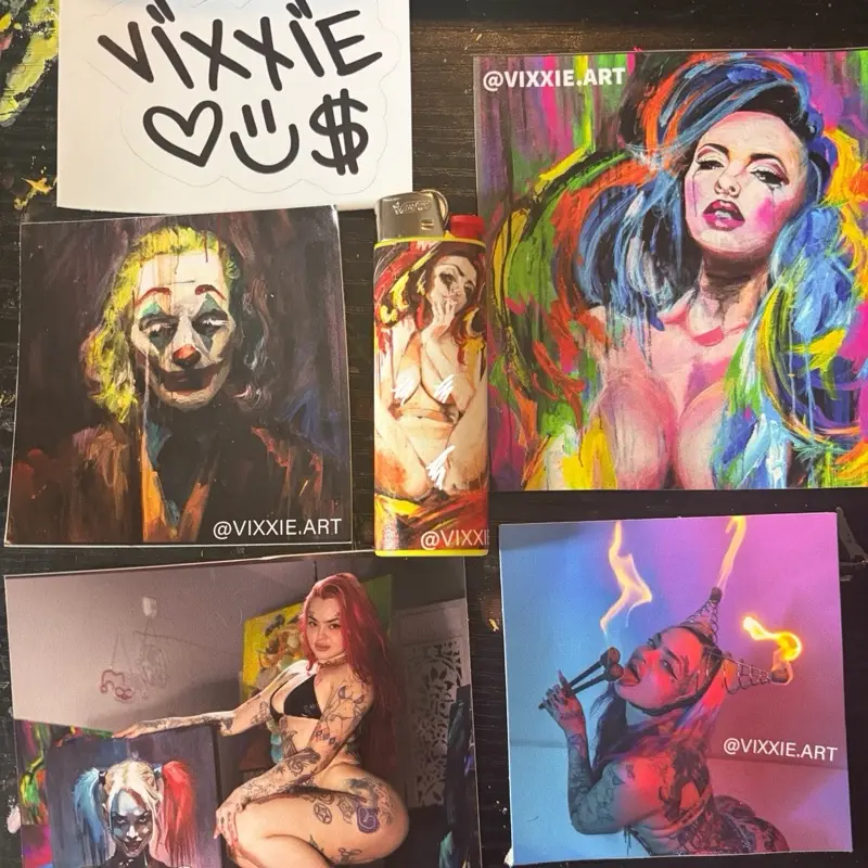 Sticker pack with custom lighter