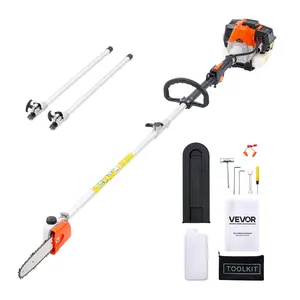 VEVOR Gas Pole Saw, Summervibes,Summervibes, 33CC 2 Stroke Gas Powered Pole Saws with 8 in Cutting Bar, Cordless Tree Trimmer with 30 fl.oz Fuel Tank, 6.7 to 11.6 ft Extendable, Powerful Chainsaw for Tree Trimming Pruning