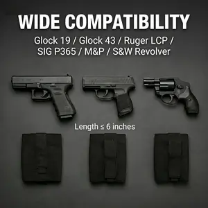 Comfortable, Snug-fitting Chloroprene Ankle Holster with Padding - Suitable for Concealed Carry, Magazine Pouch, and Belt Compatibility for Men and Women - Designed for Small to Medium Firearms, Ultra-elastic, Handgun Concealment, Revolver