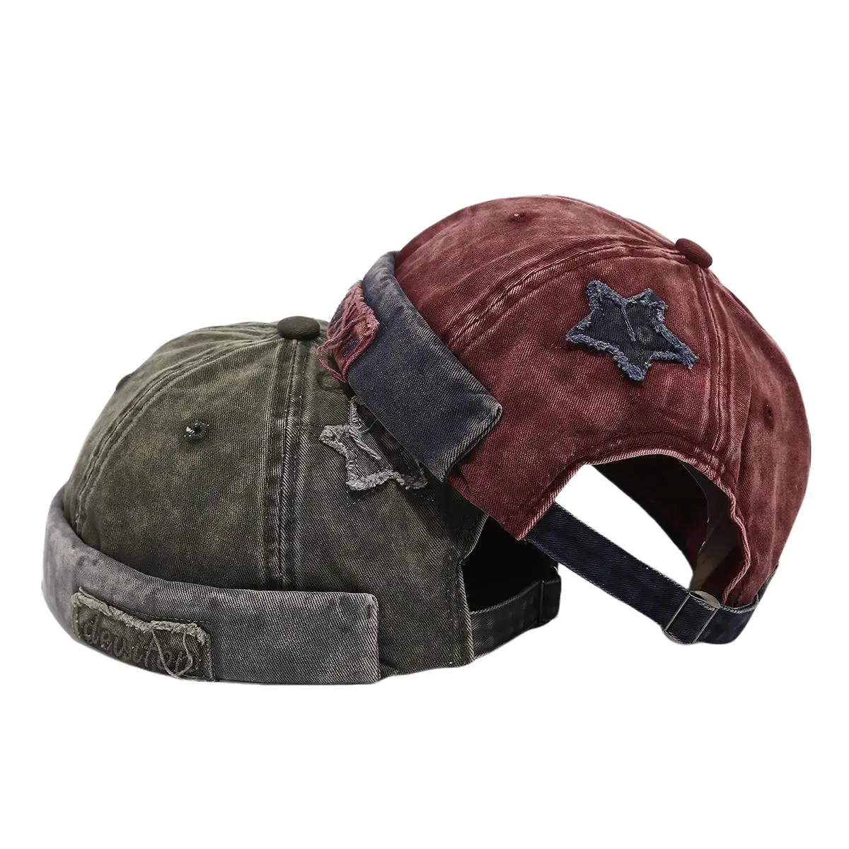 Men's Embroidered Geometric Skull Cap - Rolled Trim, Breathable Polyester, Adjustable Fitted Hat, Unisex Funny Hat for Streetwear, Casual Travel | Men's Fashion Accessories, Embroidered Hat, Men's Accessories