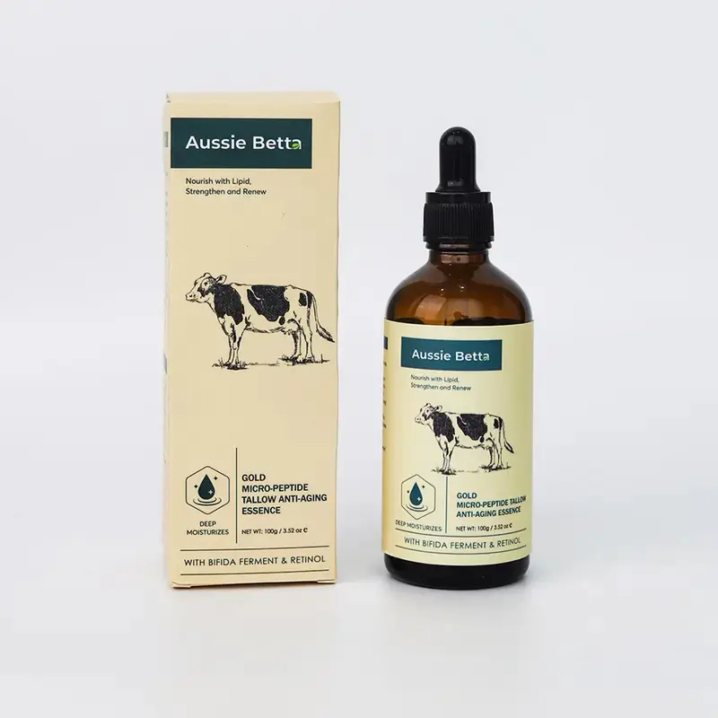 Aussie Betta Golden Micro-Peptide Tallow Serum with Niacinamide & Bifida Skin Repair Formula for Fine Lines & Dark Spots No Irritation Visible Results Firm Anti Aging Firming Deep Hydration Sensitive Gentle Retinol