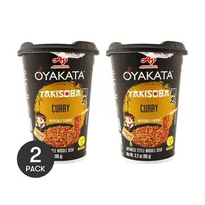 AJINOMOTO OYAKATA Japanese Curry Flavor Fried Noodles - 2 Pack, 90g Each - Instant Cup Noodles