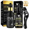 Beard care/hair care with Roller 0.25mm Scalp Kit,Scalp Treatments,Serum With Biotin, Microneedle Beard Roller for Thicker Longer Fuller Hair and Beard ,Gifts for Men Dad,Birthday gift,Daily hair care/Hair Care and Styling