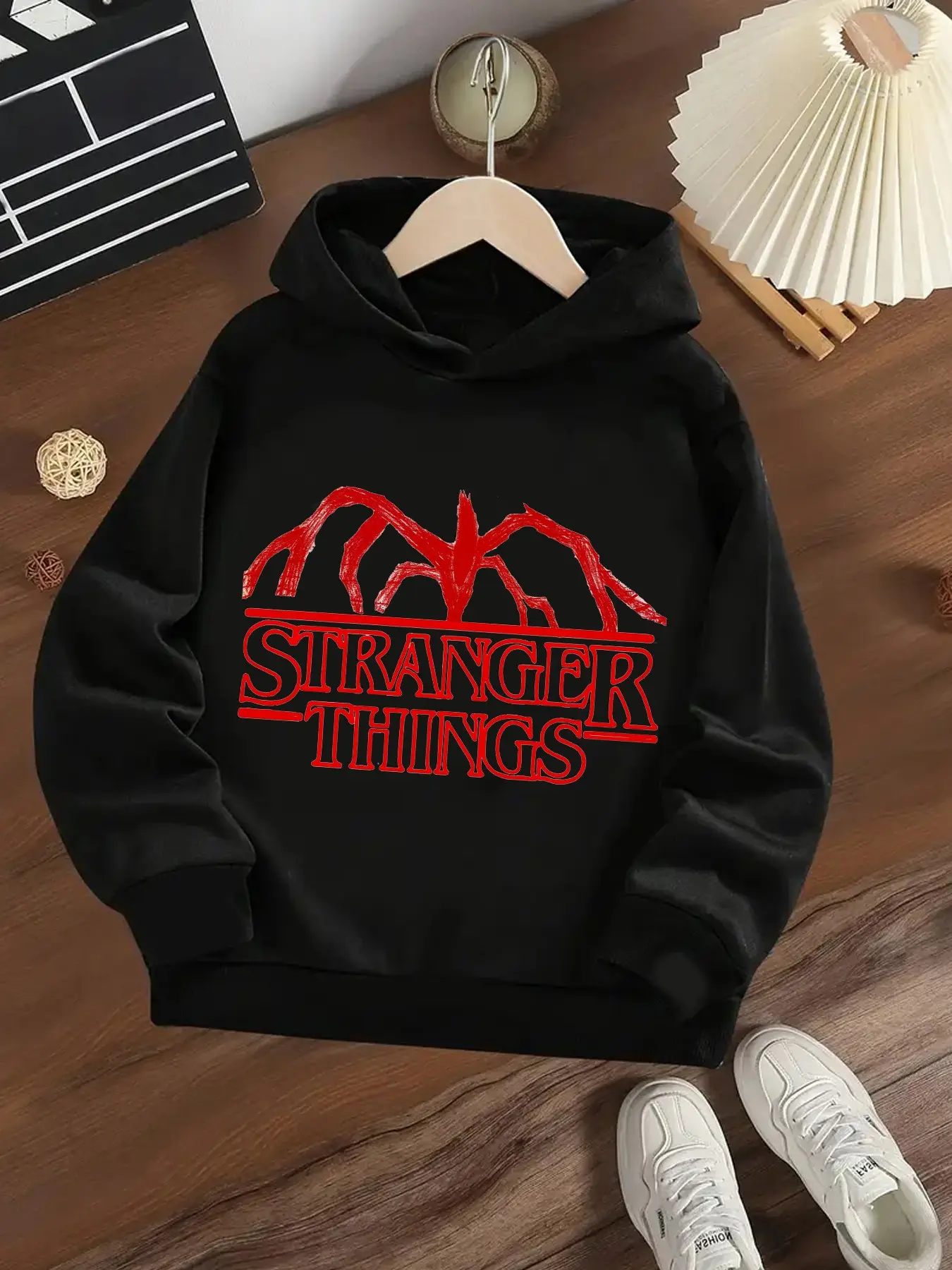 New Spring And Autumn Children's Clothing, Boys And Girls' Creative Hooded Sweatshirts, Stranger Things Spider Monster Printed Tops, Trendy, Casual, Fashionable And Unique Daily Wear That Suits Any Occasion, Ideal Gift Choice