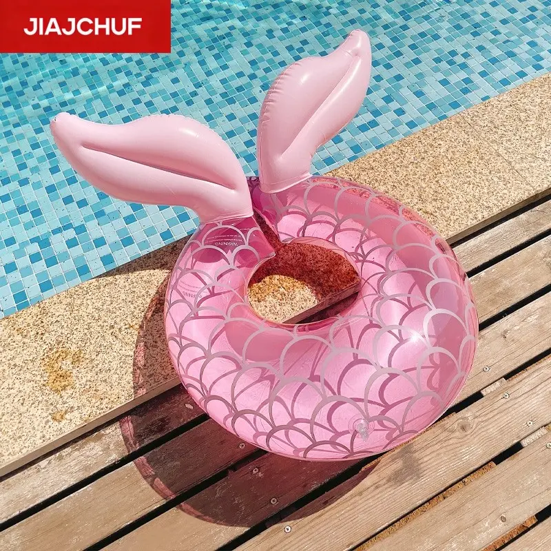 Mermaid Swim Ring, Cute Swimming Pool Float, Comfortable Water Buoyancy Aid, Perfect for Kids & Adults, Fun Beach Accessory, Pool Outing, Swimming Accessories