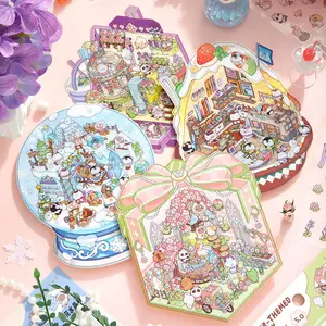 3D Sticker Scene,Ship From China  DIY 3D House Stickers, Miniature Scene Stickers