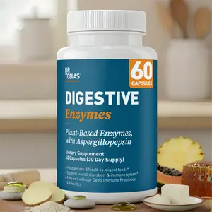 Dr. Tobias Digestive Enzymes - Digestion Supplement | Includes 18 Enzymes for Digestion and Gut Health, Includes Amylase, Bromelain, Lipase, Lactase, Protease, Papain & More